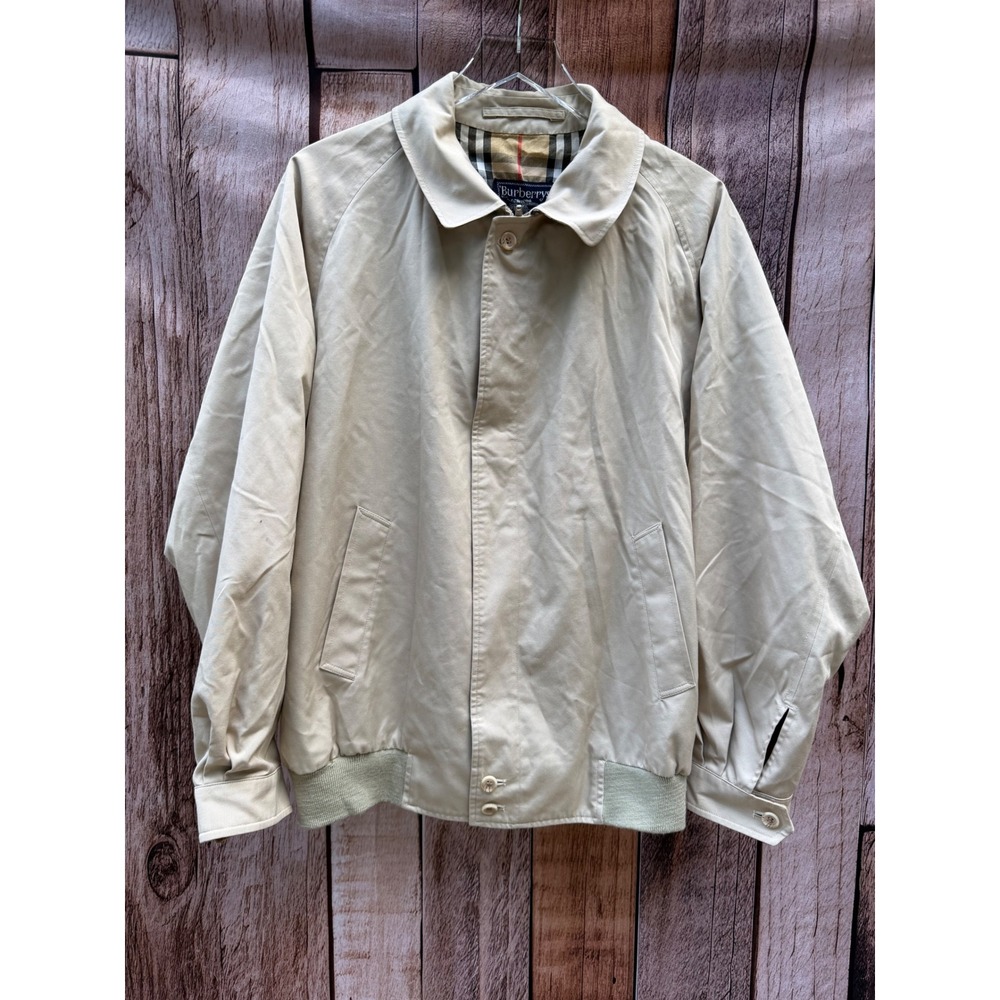 Vintage Burberrys Harrington Jacket Made in England Beige Preppy Old Money Size